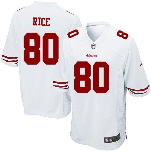 Men San Francisco 49ers #80 Jerry Rice Nike White Game Retired Player NFL Jersey->san francisco 49ers->NFL Jersey